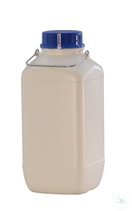 WB5 behroplast wide mouth canister 5 l, white with screw cap and carrying handle