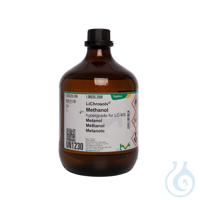 Methanol hypergrade f&uuml;r LC-MS LiChrosolv&reg; Inhalt pro Packung: 2,500 LTR  CAS:...