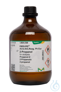 2-Propanol zur Analyse EMSURE&reg; ACS,ISO,Reag. Ph Eur Inhalt pro Packung: 2,500...