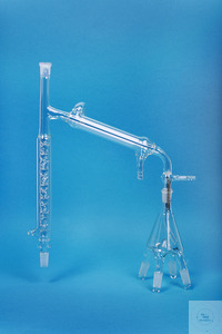 Destillierapparatur mit Vigreux-Kolonne und Liebigk&uuml;hler kompl....