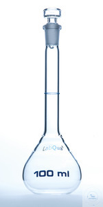 Volumetric flask (quartz) 5ml with NS 7/16 cone plus stopper Volumetric flask...