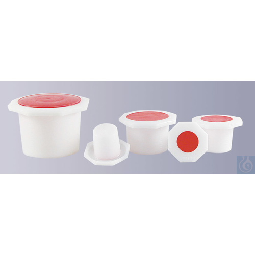 Achtkant Poly (PE) Stopfen NS 19/26, mit Dichtu...