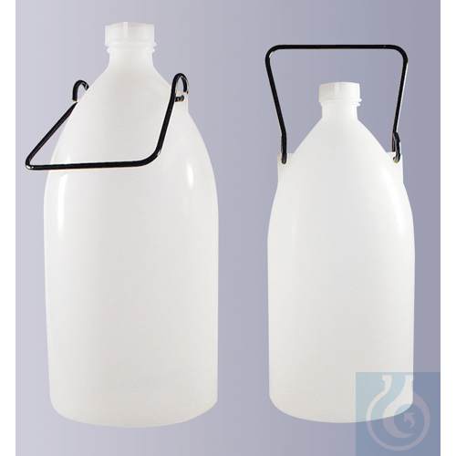 Enghals-Flasche, HDPE, rund, Natur, m. Schraubk...