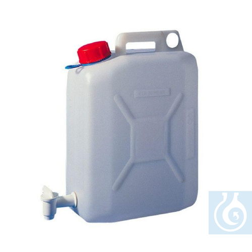 Kanister mit Ablasshahn 20 Liter, HDPE, B x T =...