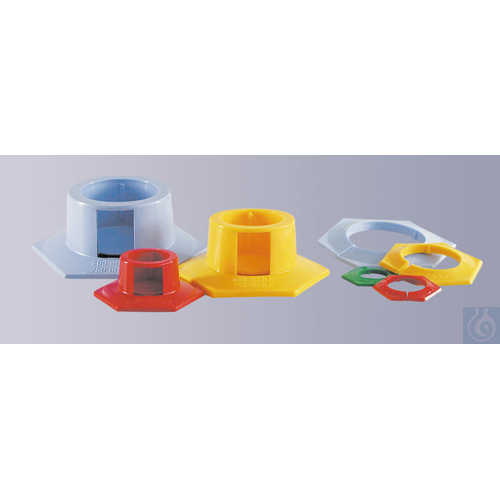 Fuss fuer Messzylinder, HDPE, mit Schutzring, 5...