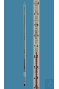 Thermometer mit Normschliff NS 14,5/23, ähnlich DIN, Einschlussform, -10+150:1°C, Kapillare...