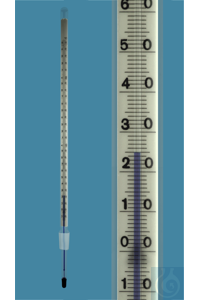 Thermometer with standard ground joint NS 14,5/23, similar to DIN, enclosed...