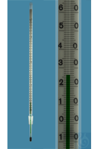 Thermometer with standard ground joint NS 14,5/23, similar to DIN, enclosed scale, -10+360:1°C,...