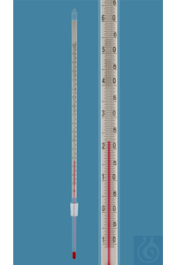 Thermometer mit Normschliff NS 14,5/23, ähnlich DIN, Einschlussform, -10+150:0,5°C, Kapillare...