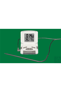 Küchenthermometer mit Timer, 0...+200:1°C, umschaltbar auf °F, lautes Alarm Signal, Timer bis 23h...