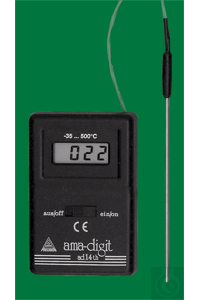 Thermomètre électronique numérique, ad 14 th, -35...+500:1°C, sonde thermocouple en acier...