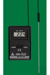 Elektronisches Digital Thermometer, ad 12 th, -40...+120:0,1°C, Einstechfühler aus Edelstahl...