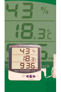 Electronic Jumbo Display indoor/outdoor Hygro-Thermometer with clock, daily...