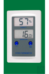 Hygro-thermomètre électronique, 0...+50:0,1°C, commutable en °F, 20...99:1%HR, fonction...