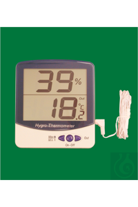 Elektronische jumbo-display binnen/buiten thermo-hygrometer, -50...+70°C, omschakelbaar naar °F,...