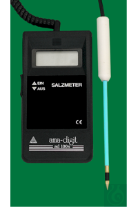 Electron. Saltmeter ad 100 s, 0...50NaCl=0-5%, resolution 1%NaCl, indication...