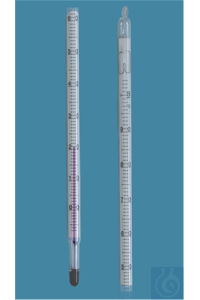 Allgebrauchsthermometer, Einschlussform, -10/0+100:1°C, Kapillare prismatisch unbelegt, rote...