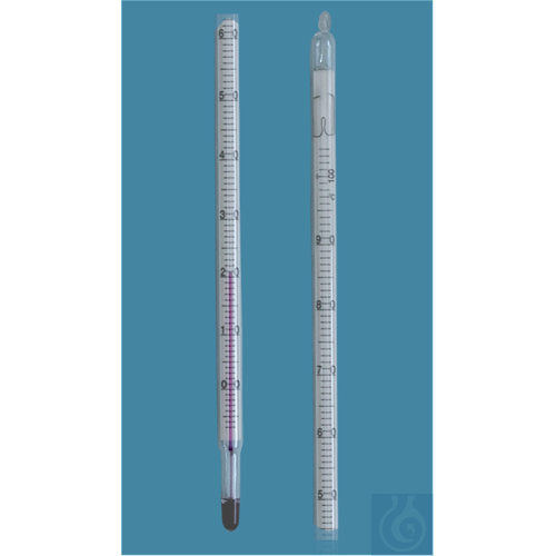 Allgebrauchsthermometer, Einschlussform, -10/0+150:1°C, Kapillare prismatisch...
