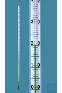 Allgebrauchsthermometer, Einschlussform, -10/0+150:1°C, Kapillare prismatisch unbelegt,...