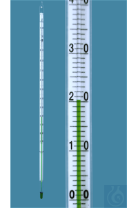 General purpose thermometer, enclosed scale, -10/0+110:1°C, capillary prismatic colourless,...