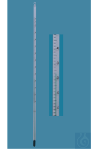 Allgebrauchsthermometer, Stabform, -10/0+110:1°C, weißbelegt, biologisch abbaubare grüne Füllung,...