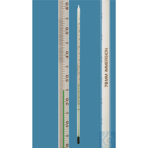 Allgebrauchsthermometer, Stabform, -10/0+110:0,5°C, weißbelegt, biologisch...