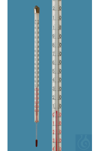 Demonstratie thermometer, gesloten type, -50+150:1°C, capillair prismatisch wit gecoat, rode...