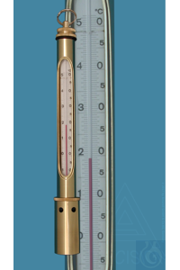 Bronbelthermometer, gesloten type, 0+50:0,5°C, capillair prismatisch ongecoat, rode speciale...