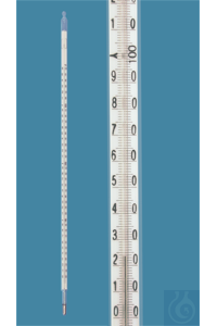 Amarell-Maximum-Thermometer zum Schleudern, Quarzglas, Einschlussform, +395+750:2°C, Kapillare...