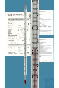 Kälte-Laborthermometer, DIN 12778, Einschlussform, -50+50:1°C, Kapillare prismatisch unbelegt,...