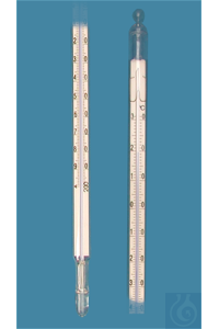 Precision thermometer, low temperature, similar DIN, enclosed scale, -150+30:1°C, capillary...