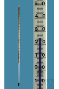 Precision thermometer with straight stem, similar DIN, enclosed scale,...