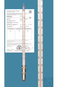Metallhülse mit Metallnippel, DIN 51801 Bl. 2, montiert an Tropfpunkt Thermometer nach Ubbelohde