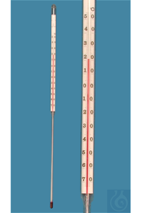Thermomètre à point d'écoulement, DIN 12785, forme à inclusion, -70+50:1°C, capillaire...