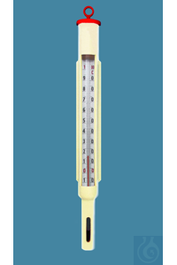 Zylinderthermometer in Kunststoff-Fassung, Einschlussform, 0+100:1&deg;C,...
