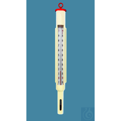 Zylinderthermometer in Kunststoff-Fassung, Eins...