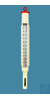 Zylinderthermometer in Kunststoff-Fassung, Einschlussform, 0+100:1°C, Kapillare prismatisch...