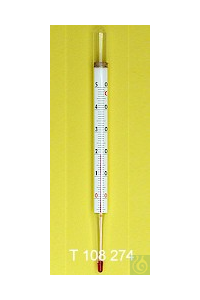 Ersatz-Zylinderthermometer, Einschlussform, 0+50:1°C, Kapillare prismatisch unbelegt, rote...