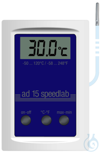Elektron. Digital Therm. ad 15 speedlab, 
-50...+120:0,1°C, umschaltbar auf °F,...