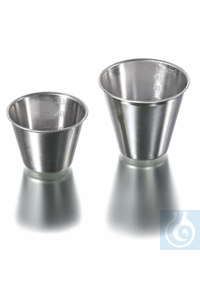 Becher, inox, avec graduation, Ø 51 mm, hauteur 35 mm, volume 30 ml