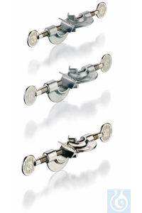 Dubbele noot, zinklegering, voor staven tot 16 mm Ø, vernikkeld, schroeven messing vernikkeld