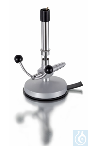 Bunsen burner w. air regul., double lever stopcock, pilot flame. Natural gas DIN Bunsen burner...