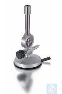 Bunsen burner with air regulation, needle valve and adjustable jet. All...