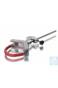 Kettingklem, veiligheids-sluiting, kurk bekleding, staaf-Ø 10 mm, voor recipiënt - Ø 100 - 170 mm