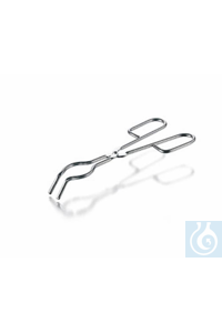 Crucible tongs, stainless steel, bent, length, 500 mm