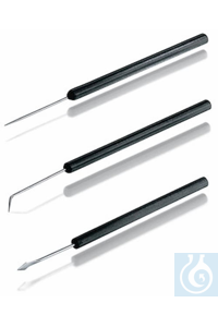 Dissecting needle, rust free needle, plastic handle, length 140 mm, lancet
