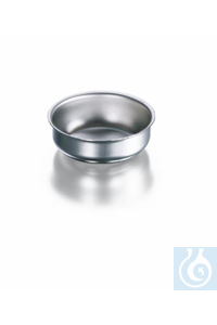 Evaporating dish, stainless steel, flat form, Ø 60 mm, height 30 mm, volume 60 ml