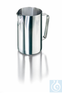 Messbecher, rostfreier Edelstahl, schwere Ausführung, graduiert, Ø 100 mm, Höhe 150 mm, Inhalt...