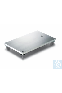 Retort stand base stainless steel, thickness 8 mm, ground surface, thread M 10, adjustable foot,...