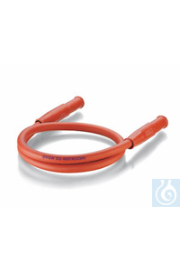 Safety tubing, ends with sleeve, for gas burner according to DIN 30 665, spiralling stainless...